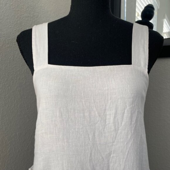 RAILS Sandy White Tiered Linen Mini Sundress XS - Picture 9 of 13